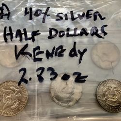 7 Kennedy  Quarters Coins 40% Silver 1966-1968
