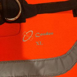 Coodeo,Safety orange dog hunting tactical vest reversible camouflage on the other side extra large