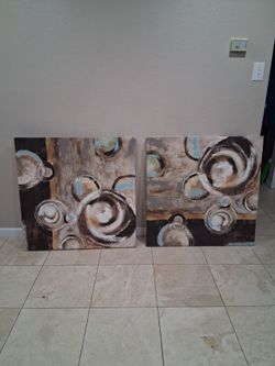 Large abstract Painting set