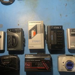 Retro Vintage Cassette Player Lot Walkman Sanyo Emerson Sony Panasonic ALL WORK!