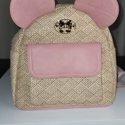 Disney Minnie Mouse Bioworld Straw Backpack 