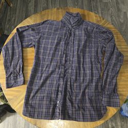Blue and brown men's flannel