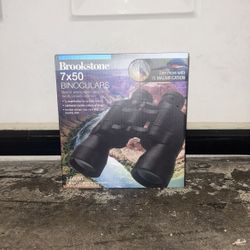 Brand New Brookstone Binoculars 7 × 50 Multi Purpose with Carrying Case Strap