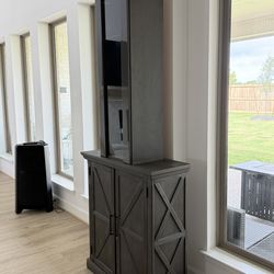 Grey wooden cabinet