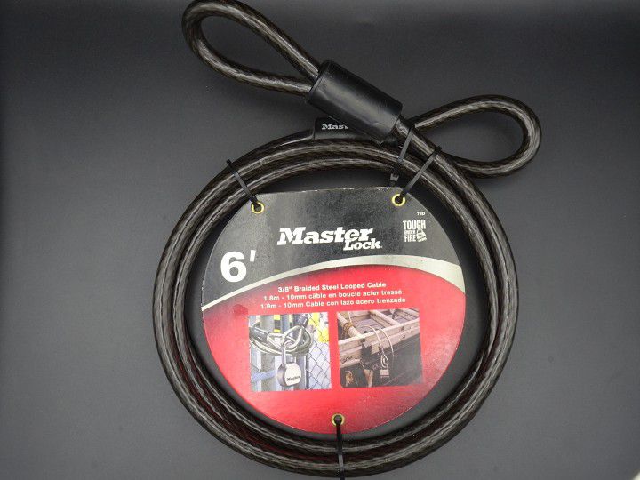 Master Lock  6-ft (1.8-m) Long x 0.38-in (10-mm) Diameter Looped End Cable

