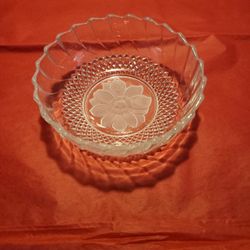Vintage KIG Indonesia Clear Glass Bowl