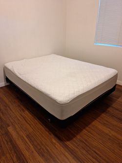 Double bed, 4" box spring,  & frame