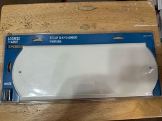 Wooden address plaque