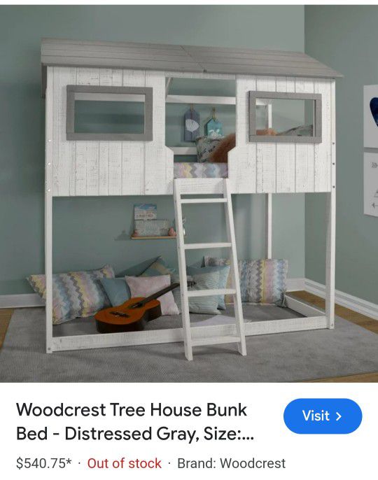 Bunk Bed- Tree House Twin Bed. OBO