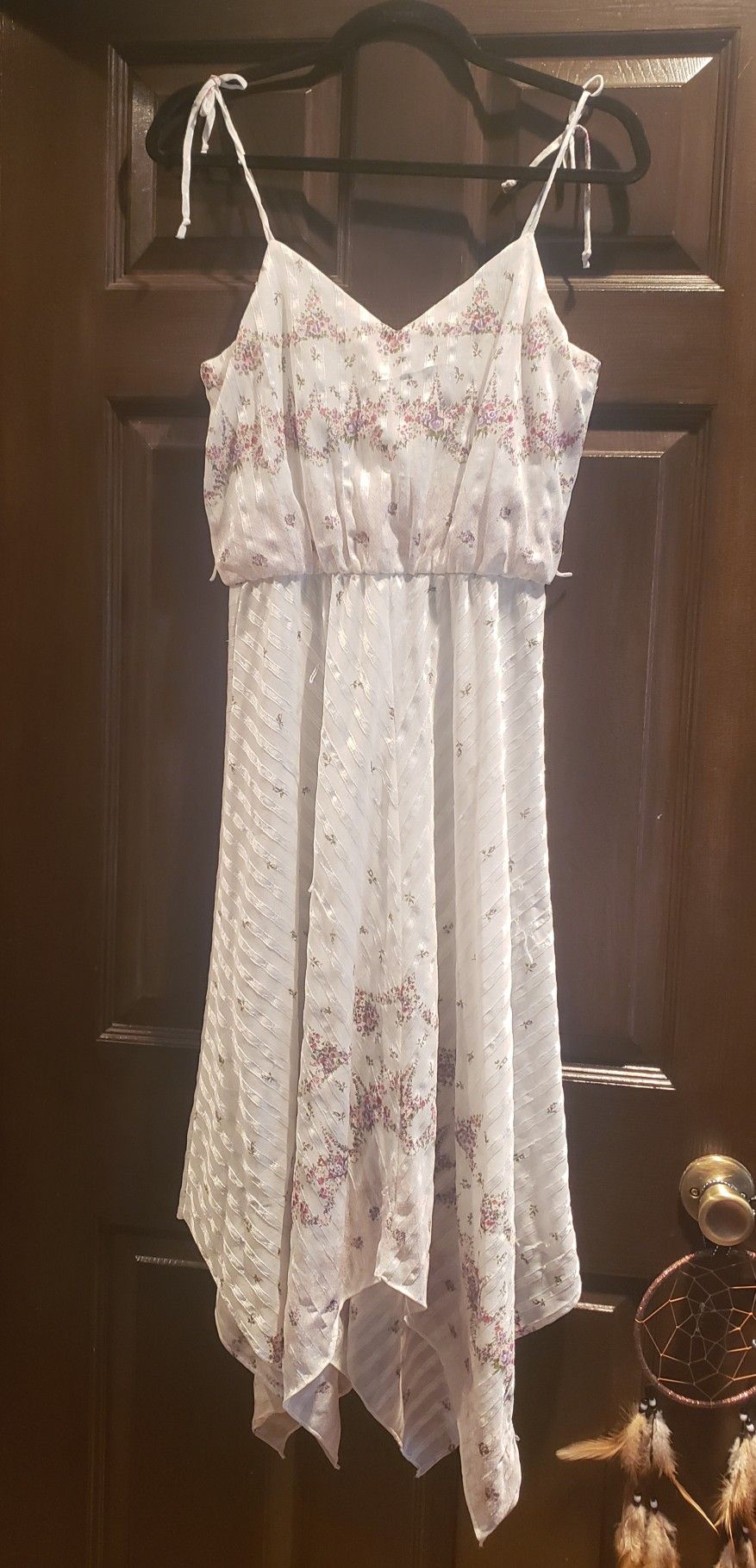 Vintage Diamond's Run White Sheer Dress Size 9/10