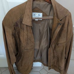 Men's Genuine Soft Leather Jacket Waist Lenght Size XL