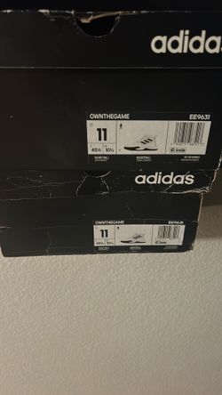 Own the game, Adidas, basketball sneakers, size 11 white