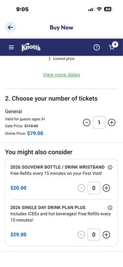 Knotts berry farm tickets