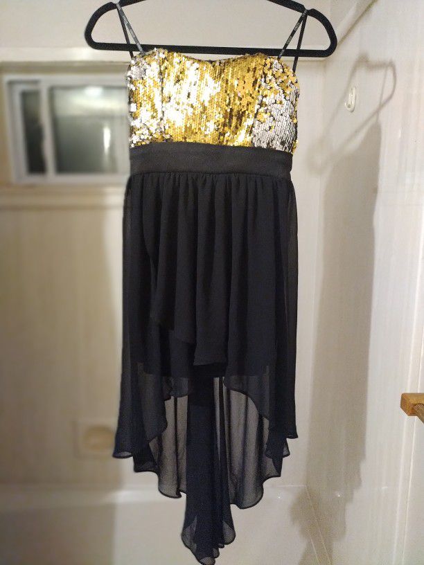 Women's XOXO- Silver & Gold Sequin Dress