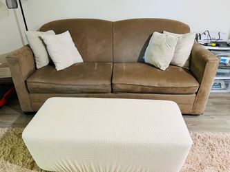 Sofa, Ottoman & pillows.