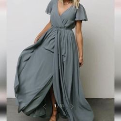 Baltic born dusty blue maxi dress