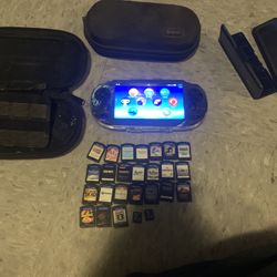 Ps Vita With 24 Games 3 Memory Cards And 5 Cases
