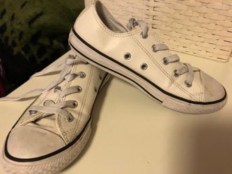 All star converse leather girls shoes