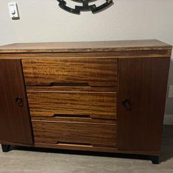 Mid-Century Style Solid Wood Dresser / media Console - Refinished