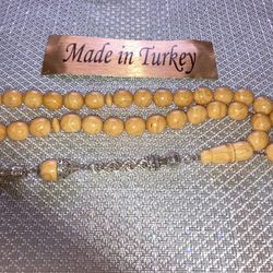 Amber Rosary 📿 Handmade 925 Sterling Silver 33 Beads Prayer
