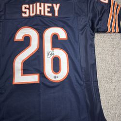 Matt Suhey Signed Autographed Custom Jersey - Beckett Coa - Chicago Bears
