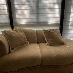 Loveseat Couch with Pillows 