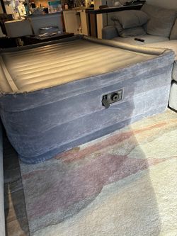 Intex Queen Air Mattress 22" Tall w/ Built-In Electric Pump — Like a Real Bed