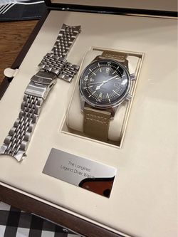 Longines Legend Diver Men's Beige/Black Watch FULL SET L3.774.4.30.2
