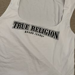 TRUE RELIGION TANK • WHITE• L