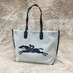 Longchamp Large Canvas Tote Shoulder Bag Travel Bags
