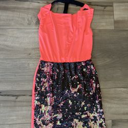 Bebe 2B Dress Pink small Sequin 