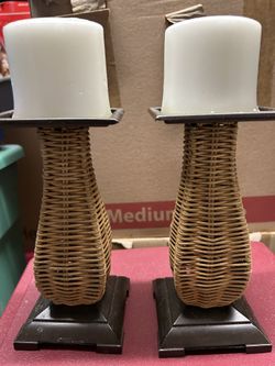 PartyLite Island Escape Pillar Candle Holder 8"