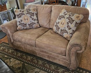 Faux Leather Loveseat