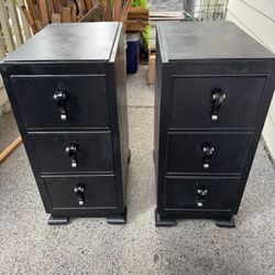 Pair Of 3 Drawer Nightstands End Tables
