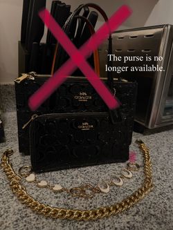 Coach Wallet + Gold Chain