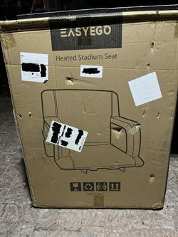 Easyego Heated Stadium Seat for Bleacher with Backrest and 20” Wide Cushion