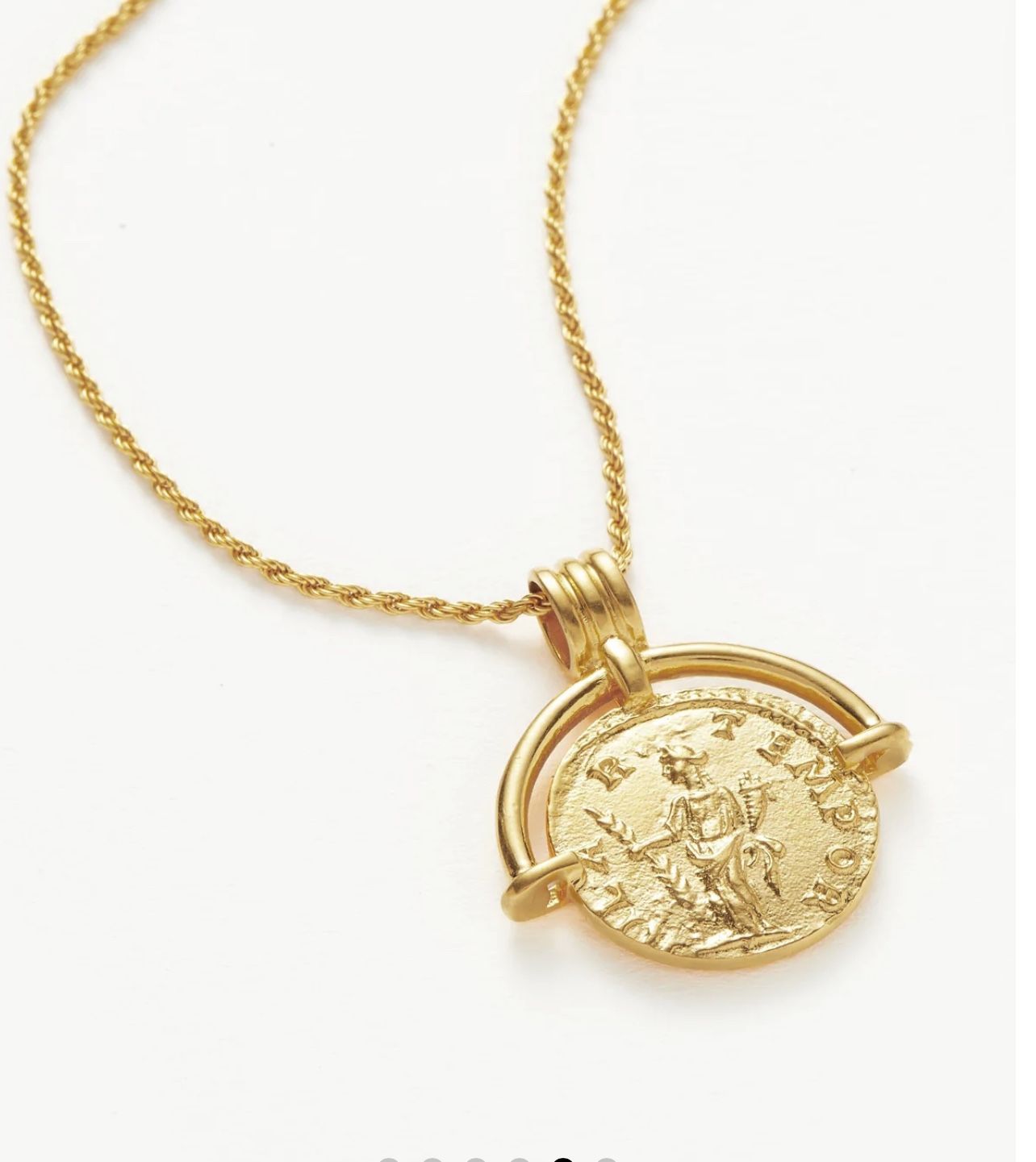 Missoma Lucy Williams Engravable Roman Arc Coin Necklace