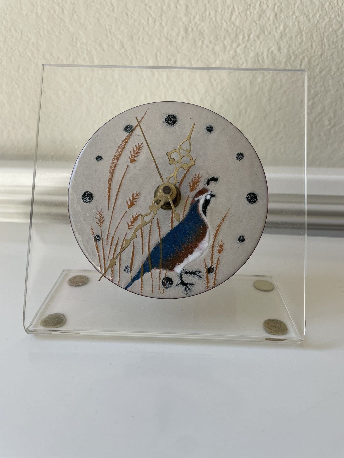Clock – Quail Design, Battery Operated, 5.5 In. Square