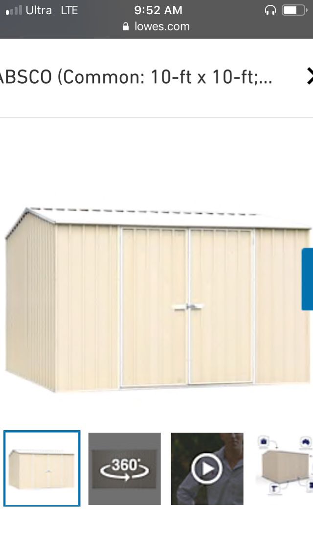 10’x10’ storage shed “premier