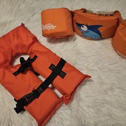Toddlers/Childs Boating Life Vest and Puddle Jumper Floaties LOT