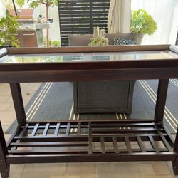 Side Table With Glass