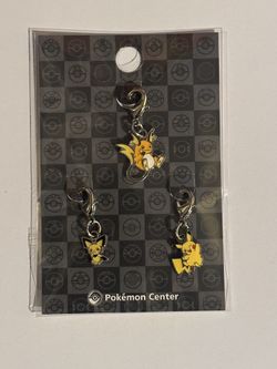 Pichu Pikachu Raichu Metal Charm from Pokémon Center Japan