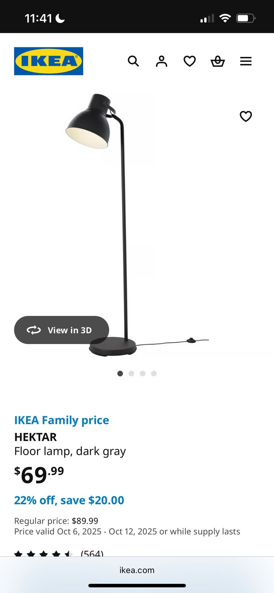 IKEA Floor Lamp For Sale