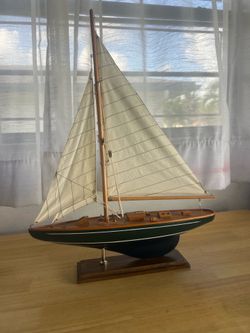Vintage Handcrafted model sailboat