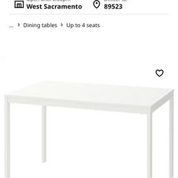 IKEA White Expandable Table 