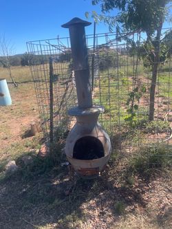 Outdoor wood burning stove