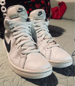NIB MENS Nike COURT ROYALE 2 MID Basketball Sneakers White Black Onyx