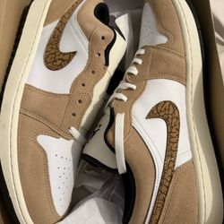 Jordan 1 Low Hemp Elephant Print Size 12