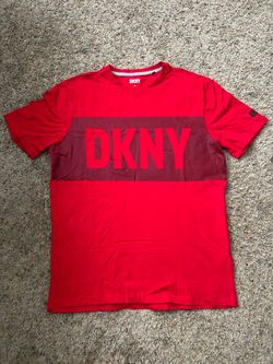 DKNY Red Graphic T-Shirt Size Medium
