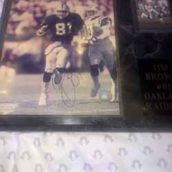 Oakland Raiders Tim Brown Autographed Photo